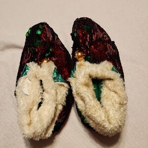 Unk Sequin Slippers with Faux Fur Lining